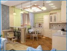 Кухня-хол в Прованс стил: комфорт и практичност в интериора