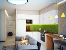 Кухненски дизайн 10 квадратни метра. m с диван