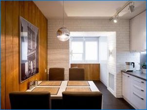 Дизайн на кухня с площ от 10 квадратни метра с балкон