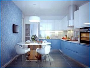 Кухни в бели и сини цветове