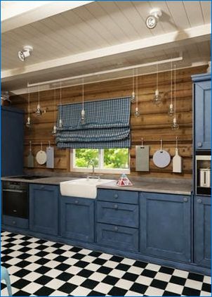 Сини кухни в интериора