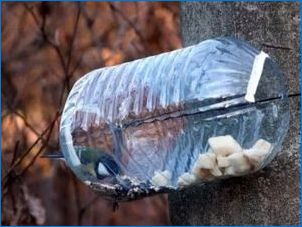 Как да направите храна за птици от петлитрова пластмасова бутилка?