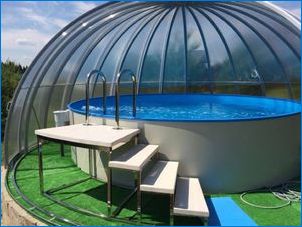 Покрив за басейн: описание, видове, правила за инсталиране