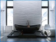 Пластмасови панели с 3D чертеж във вътрешността на банята