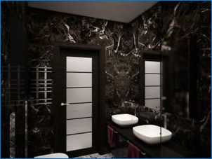 Интериор на банята в черните цветове: предимства и опции за дизайн