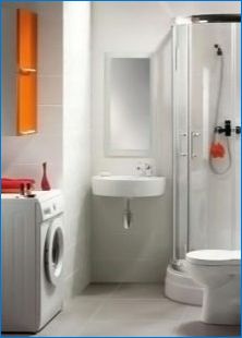 Красиви опции за получаване на малка комбинирана баня с пералня