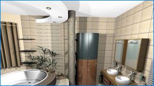 Създаване на интересен проект на банята: идеи за стаи от различни области