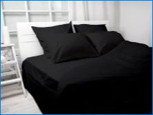 Блек спално бельо: характеристики на избор и употреба