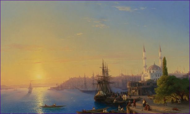 Изглед към Константинопол и залива Босфор