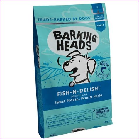 Беззърнеста храна за кучета Barking Heads, със сьомга, пъстърва и сладки картофи