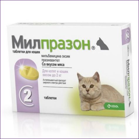 KRKA Milprasone за котенца и котки до 2 kg