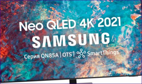 Samsung QE55QN85AAU Neo QLED, QLED, HDR (2021), матово сребрист