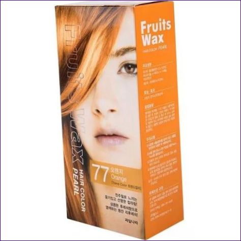 Welcos дълготрайна кремообразна боя за коса Fruits Wax Pearl Hair Color 77 Orange