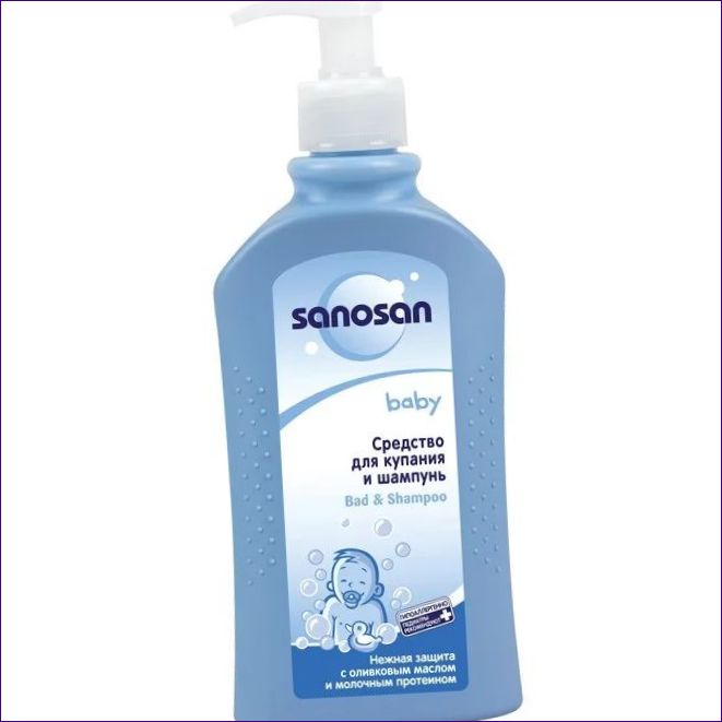 Sanosan Бебешка течност за къпане и шампоан (с дозатор)