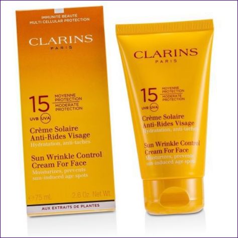 Clarins Слънцезащитен крем против бръчки за лице SPF 50