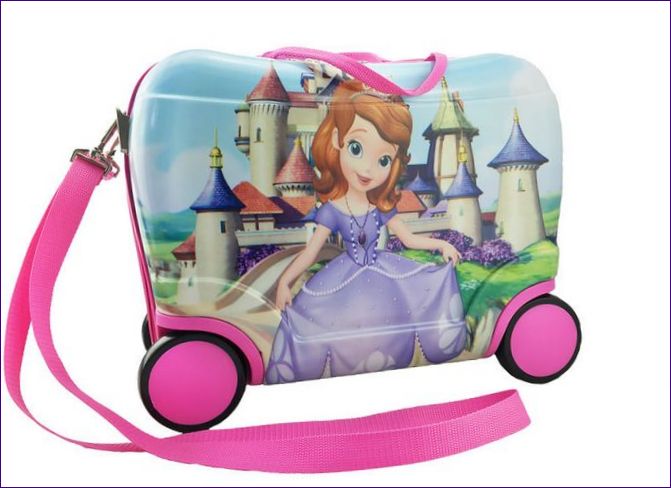 Детски куфар на колелца Atma Kids Princess Sofia Princess Castle